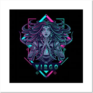 Zodiac VIRGO NEON Series Posters and Art